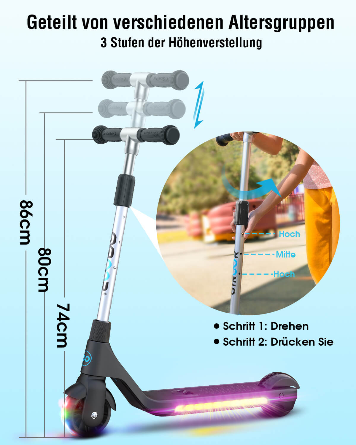 Gyroor H30 Elettroroller per bambini per bambini e bambine