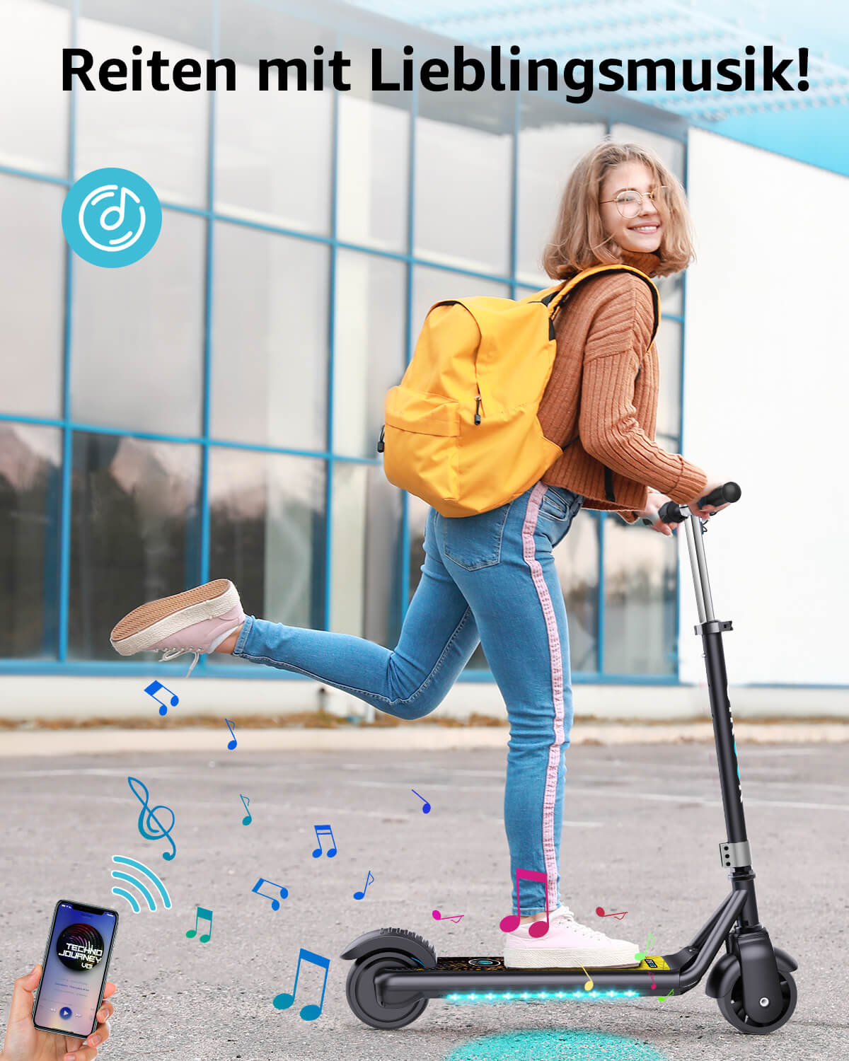 Gyroor H30Max - Rodillo eléctrico para niños de 6 a 12 años
