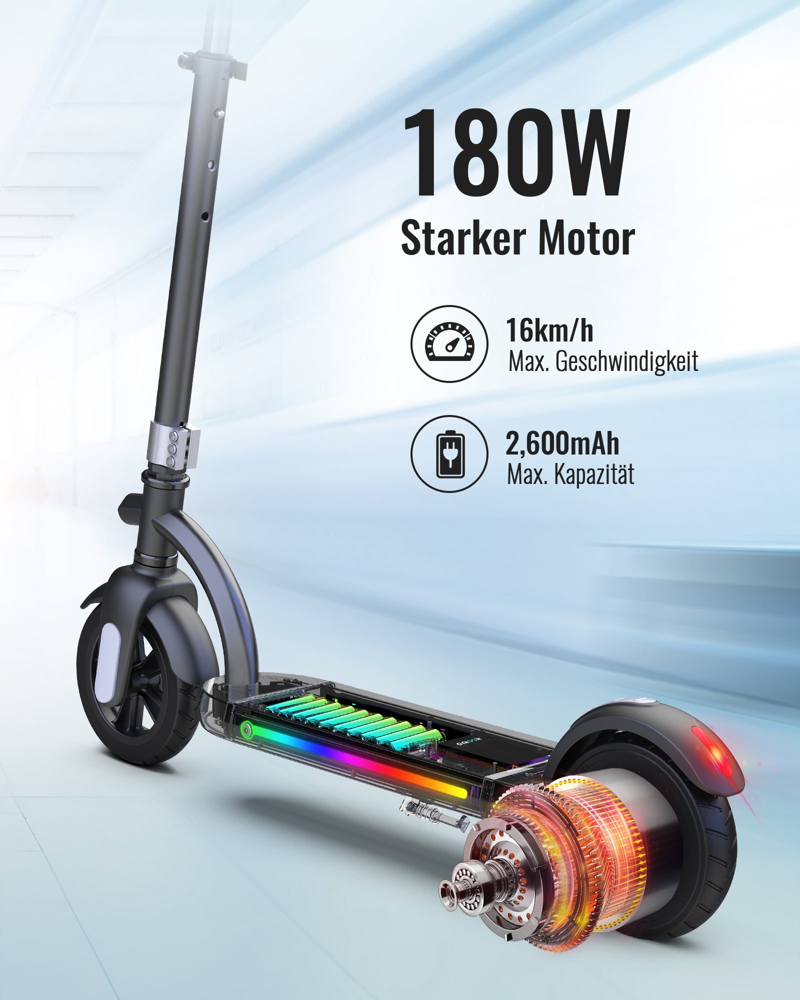 Gyroor H40 E-Scooter für Kinder und Jugendliche Alter 8-14