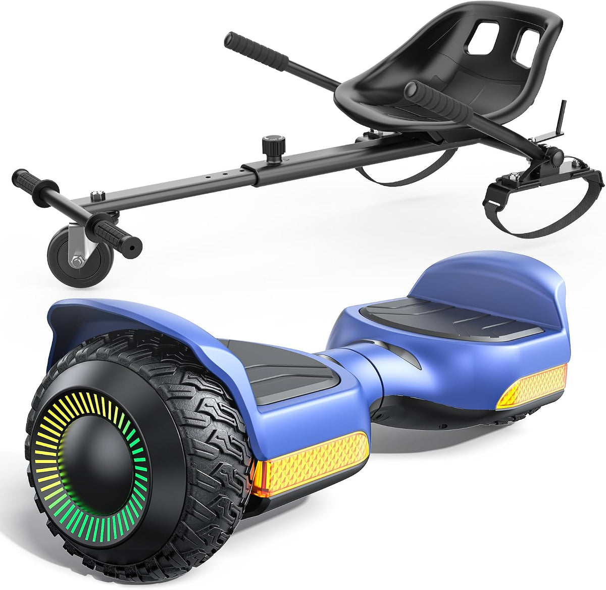 Gyroor Selbstbalancier-Roller 500 W mit verstellbarem K1-Sitzaufsatz - Blau