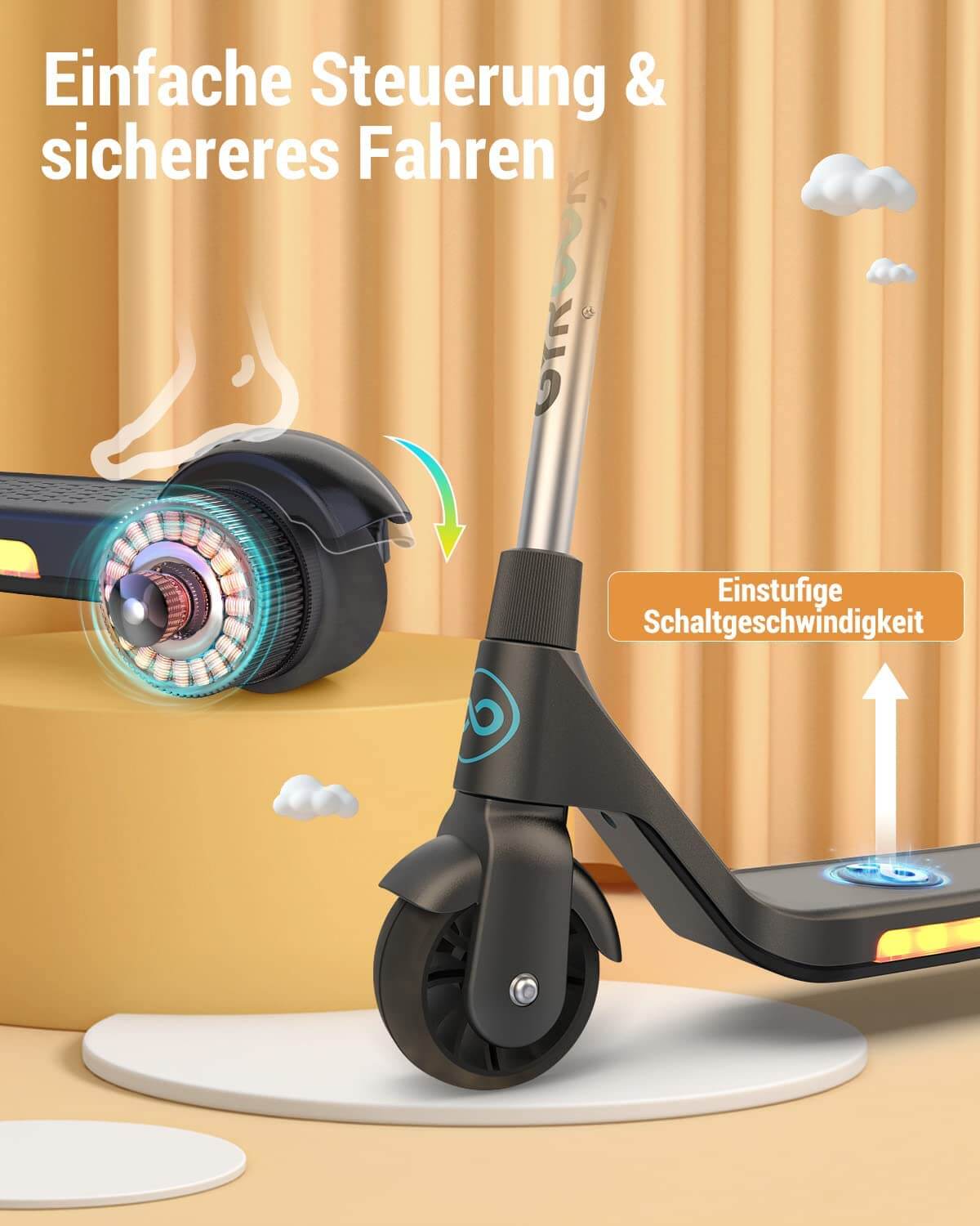 Gyroor H30 Kinder-Elektroroller für Jungen und Mädchen