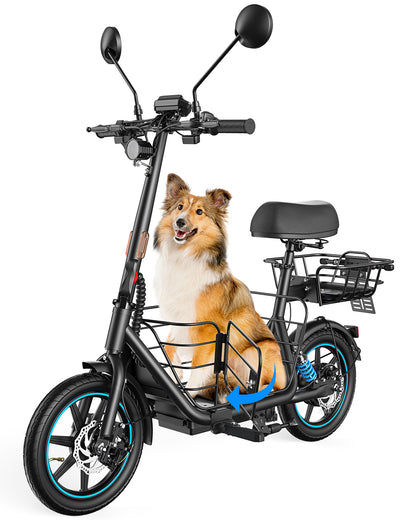 GYROOR C1Plus E-Scooter – abnehmbaren Körben, großzügigem Stauraum für Haustiere & Transport – UL2272-zertifiziert