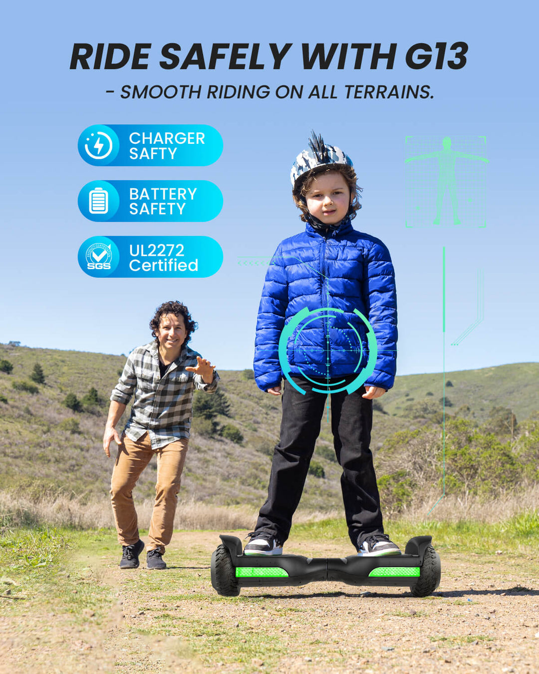 Gyroor G13 Hoverboard pour enfants avec Bluetooth