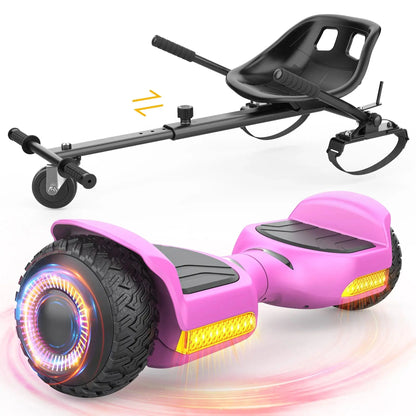 Gyroor Selbstbalancier-Roller 500 W mit verstellbarem K1-Sitzaufsatz - Rosa