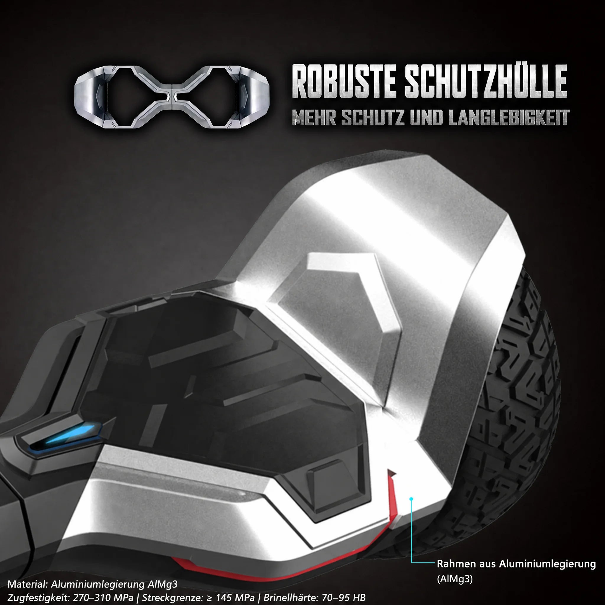 Gyroor G2 Offroad Hoverboard mit stabilem Aluminiumlegierungsrahmen für mehr Haltbarkeit